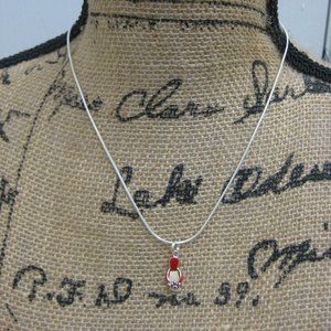 NWOT 925 sterling silver flip flop pendant necklac